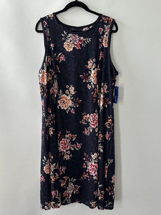 Apt. 9 Dresses & Skirts - Apt. 9 Navy Floral Sleeveless Lined Midi Dress *NWT*